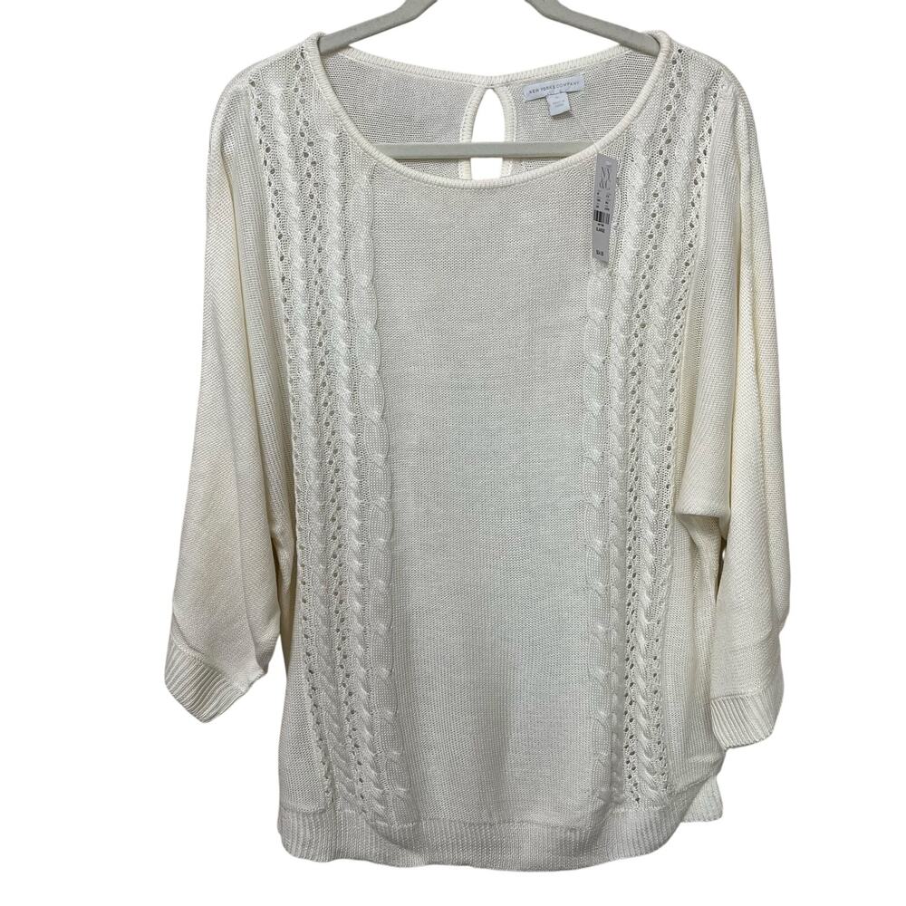 New York & Co New WT Women’s Sweater Sz XL Cream 3/4 Dolman Sleeve Lightweight